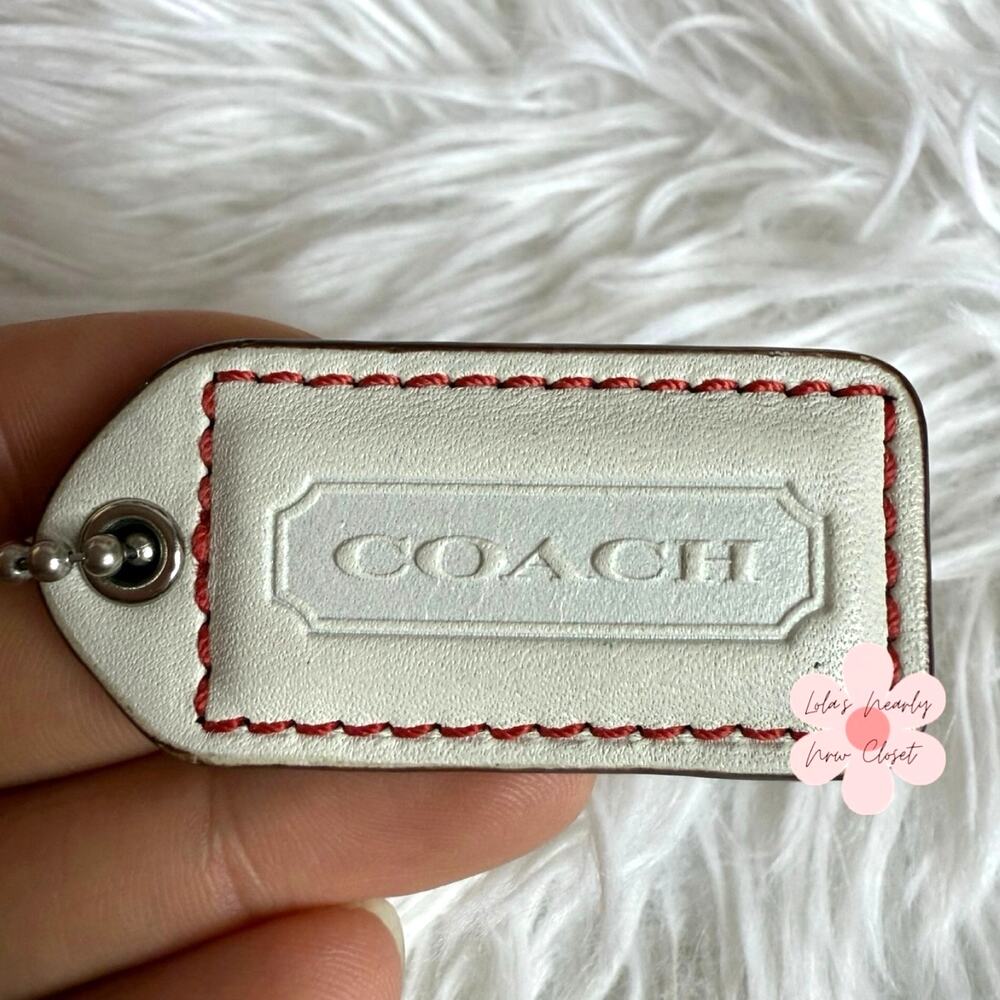 1.5" y2k COACH Fob Bag Charm Hang tag Hangtag